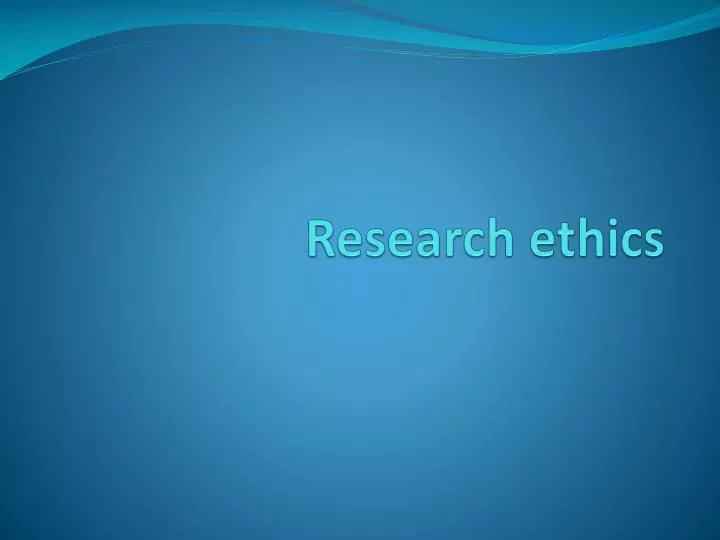 research ethics