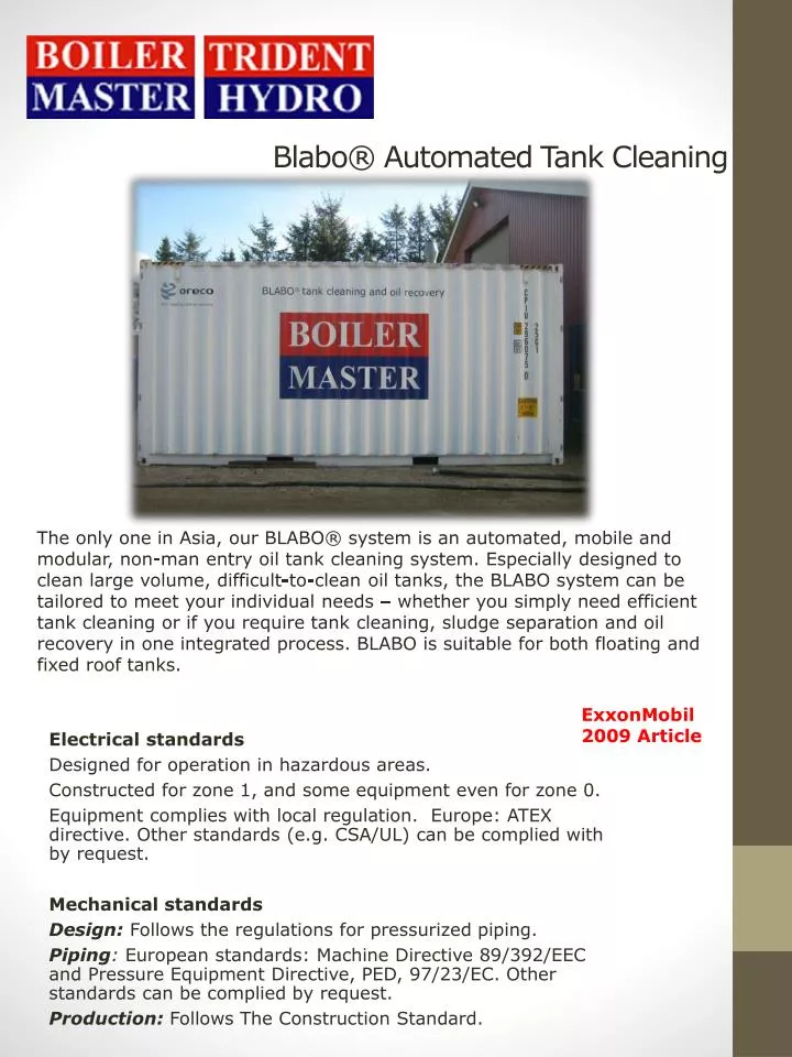 blabo automated tank cleaning