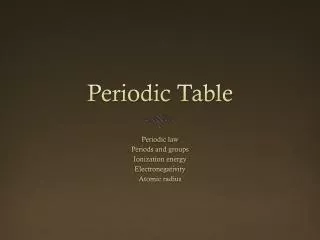 Periodic Table