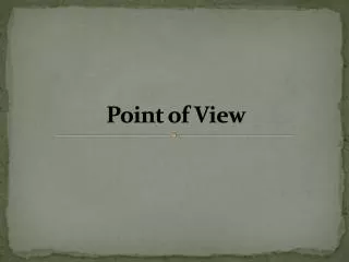 point of view