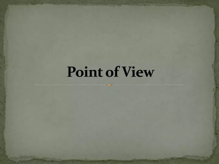 point of view