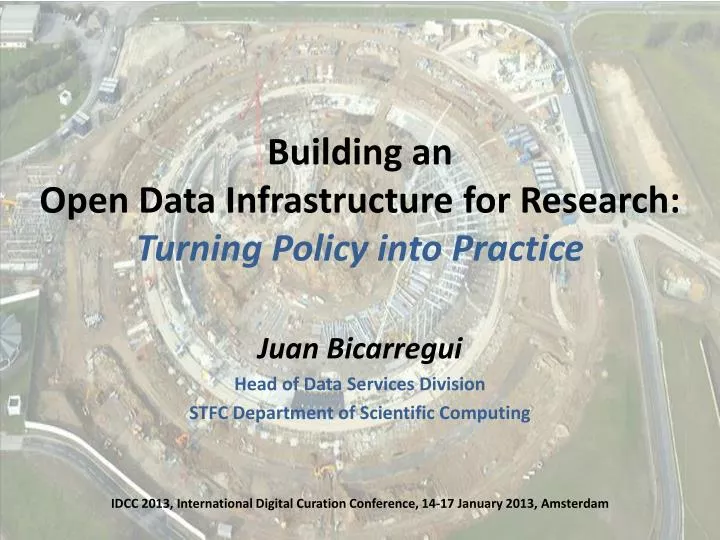 building an open data infrastructure for research turning policy into practice