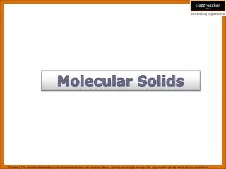 Molecular Solids