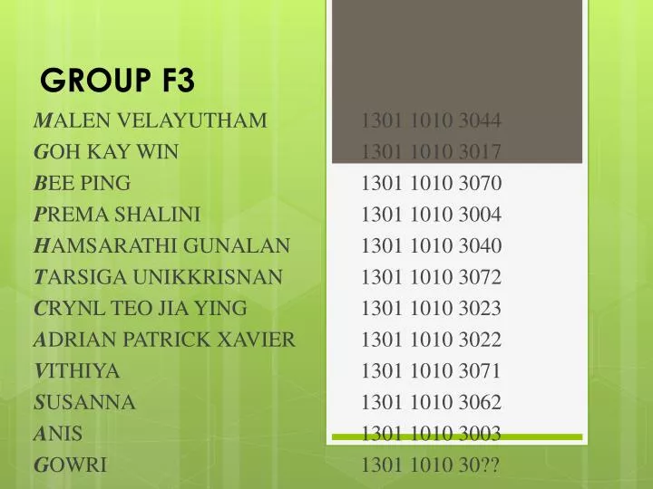 group f3