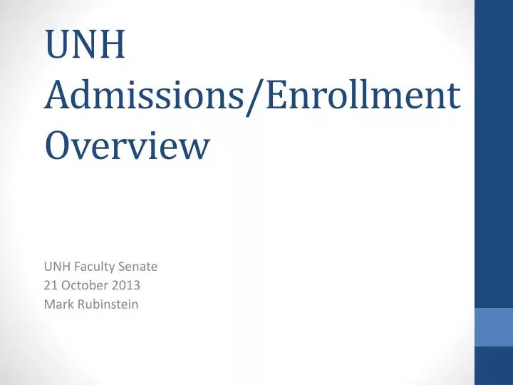 unh admissions enrollment overview