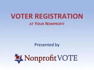 VOTER registration at Your Nonprofit