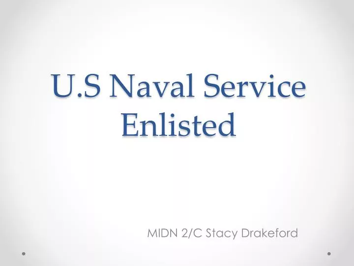 u s naval service enlisted
