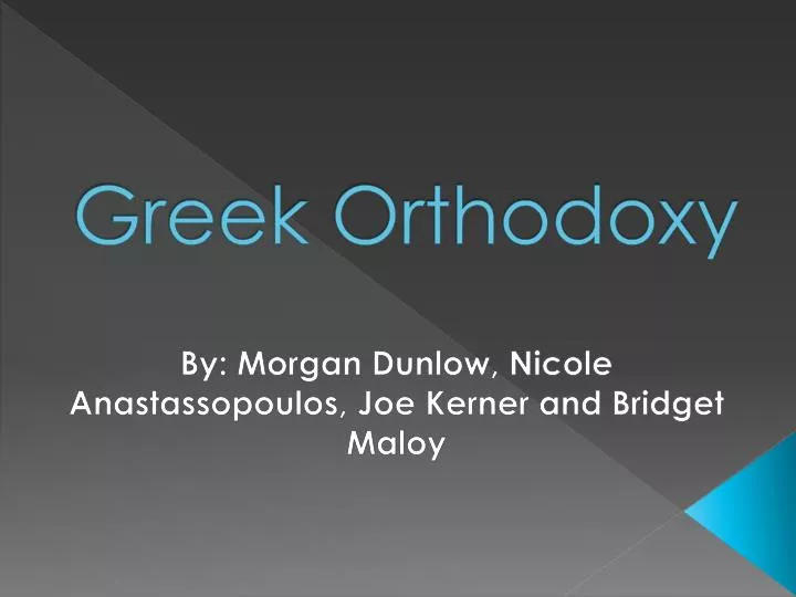 greek orthodoxy