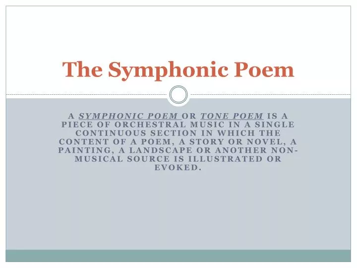 the symphonic poem