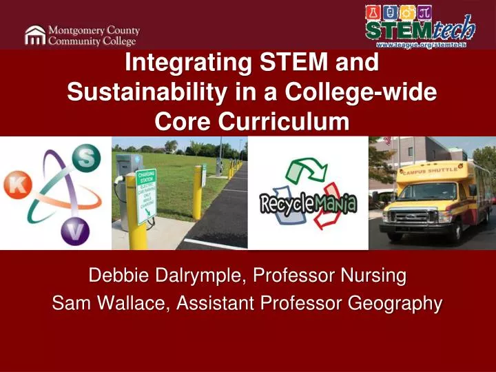 integrating stem and sustainability in a college wide core curriculum