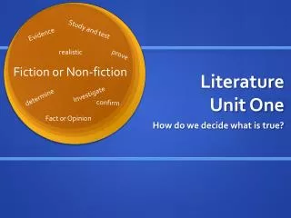 Literature Unit One