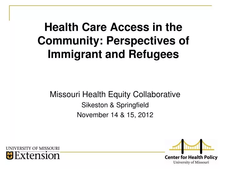 health care access in the community perspectives of immigrant and refugees