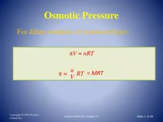 Osmotic Pressure