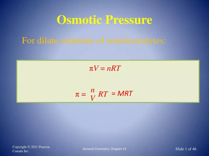 osmotic pressure formula