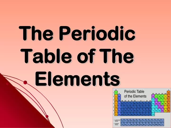 the periodic table of the elements
