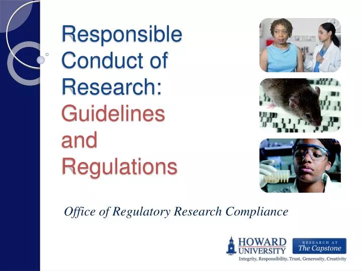 responsible conduct of research guidelines and regulations