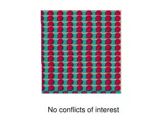 No conflicts of interest