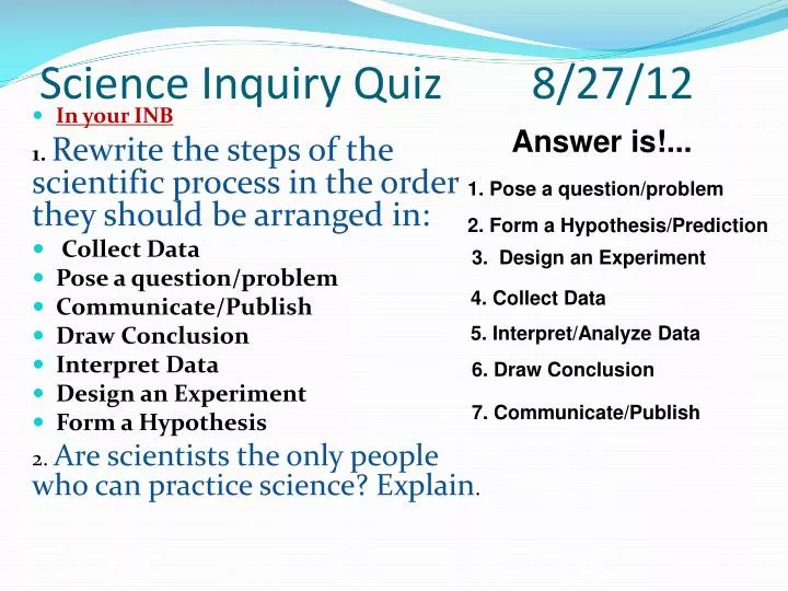 science inquiry quiz 8 27 12