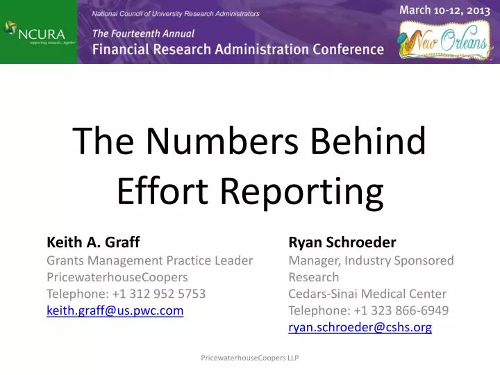 the numbers behind effort reporting