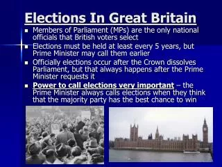 elections in great britain