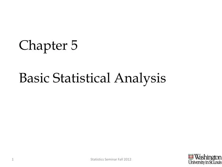 chapter 5 basic statistical analysis