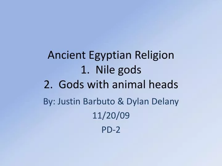 ancient egyptian religion 1 nile gods 2 gods with animal heads