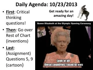 Daily Agenda: 10/23/2013