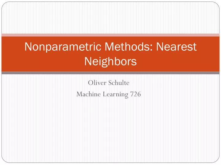 nonparametric methods nearest neighbors