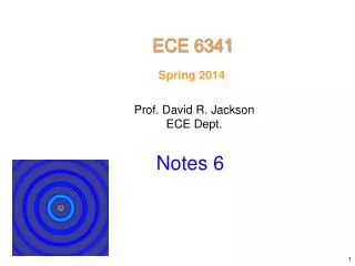 Prof. David R. Jackson ECE Dept.