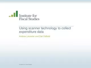 Using scanner technology to collect expenditure data