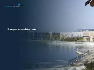 ikke parametriske tests