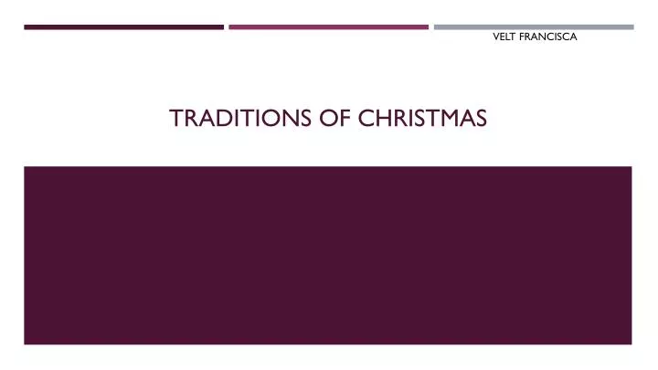 traditions of christmas