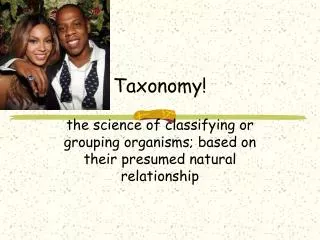 Taxonomy!