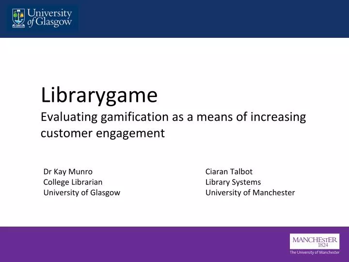 librarygame evaluating gamification as a means of increasing customer engagement