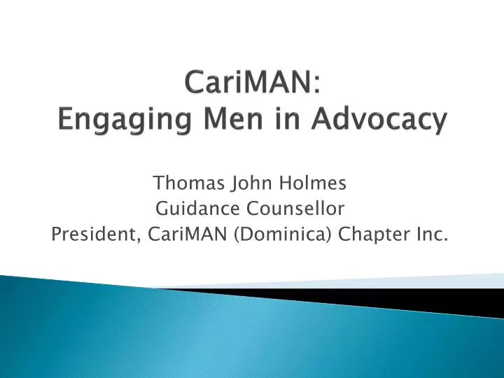 cariman engaging men in advocacy