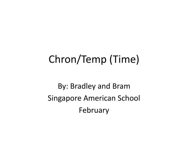 chron temp time