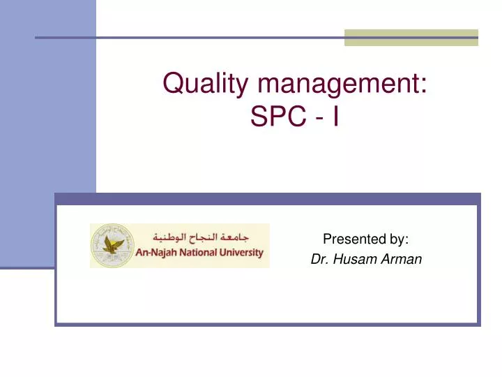 quality management spc i