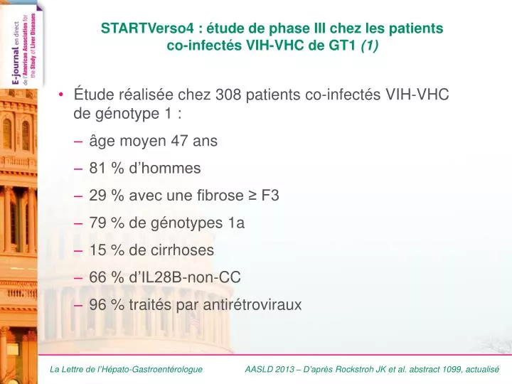 startverso4 tude de phase iii chez les patients co infect s vih vhc de gt1 1