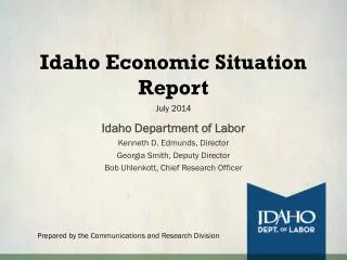 Idaho Economic Situation Report