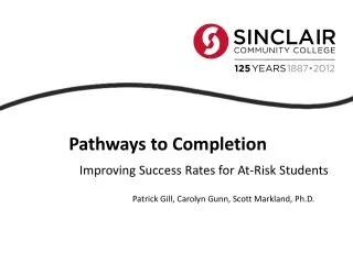Improving Success Rates for At-Risk Students