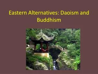 Eastern Alternatives: Daoism and Buddhism