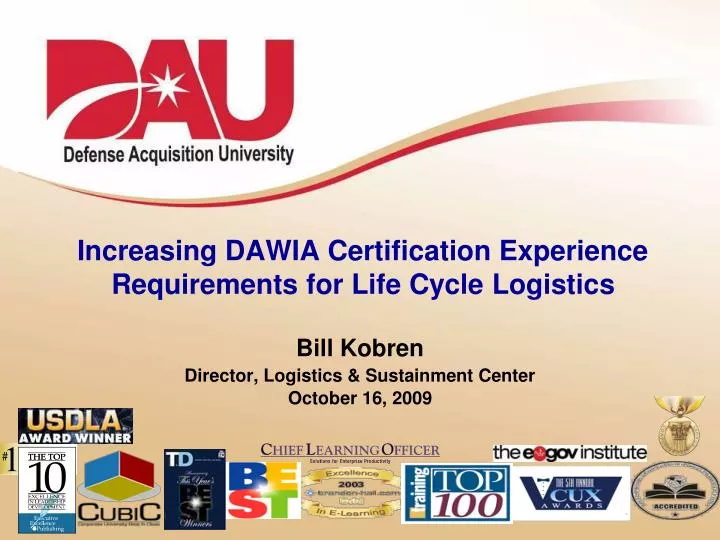 increasing dawia certification experience requirements for life cycle logistics