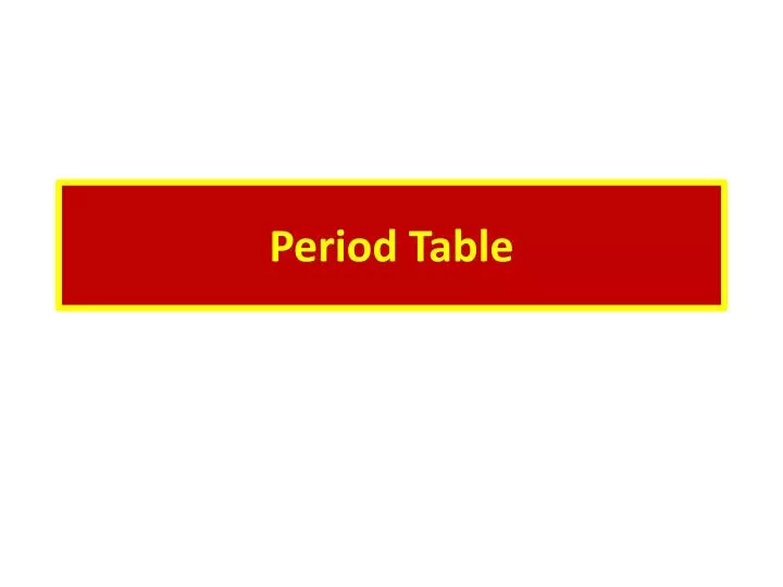 period table