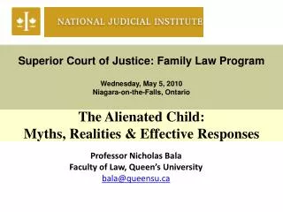 Superior Court of Justice: Family Law Program
