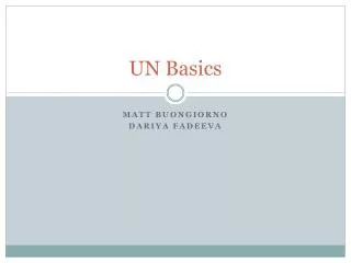 UN Basics