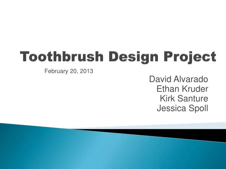 toothbrush design p roject