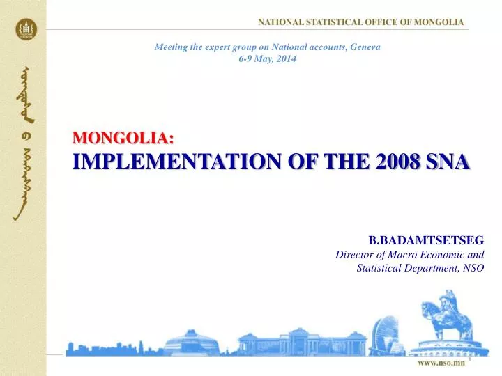 mongolia implementation of the 2008 sna