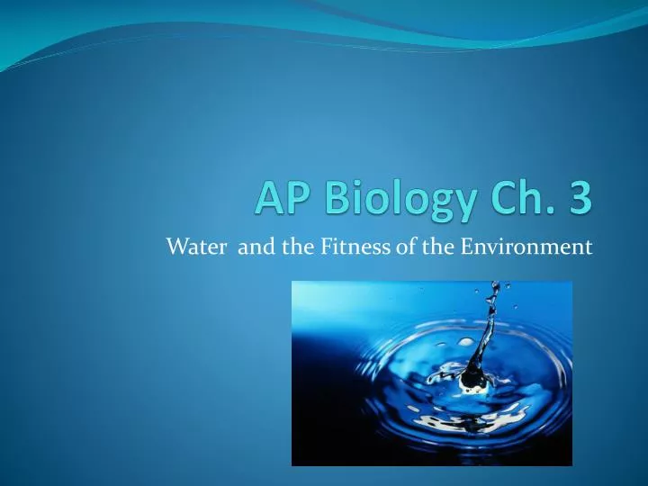 ap biology ch 3