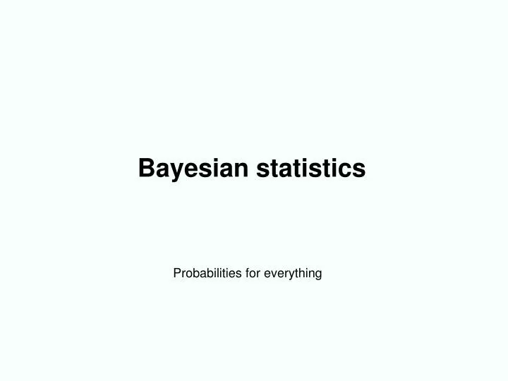 bayesian statistics