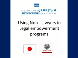 Using Non- Lawyers in Legal empowerment programs